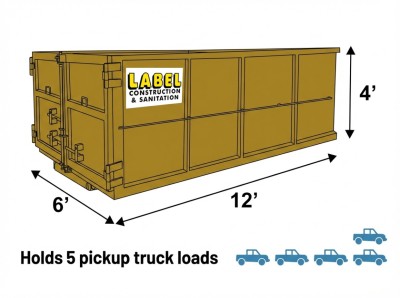 14 Yd (12 Long, 6 wide, 4 high)